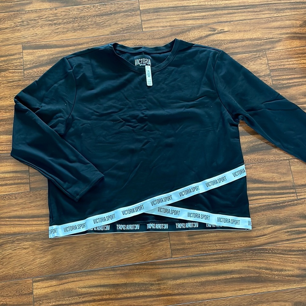 Black Victoria Sport sweatshirt from Victoria’s Secret
